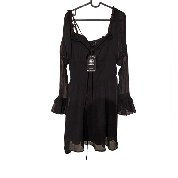 NWT Dolls kill dark in Love lace up mini dress RUNS SMALL - Picture 7 of 9